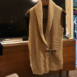 Lauren Ralph Lauren textured camel color vest